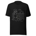 Beach Scene Unisex T-Shirt - Black - The Elise Emporium