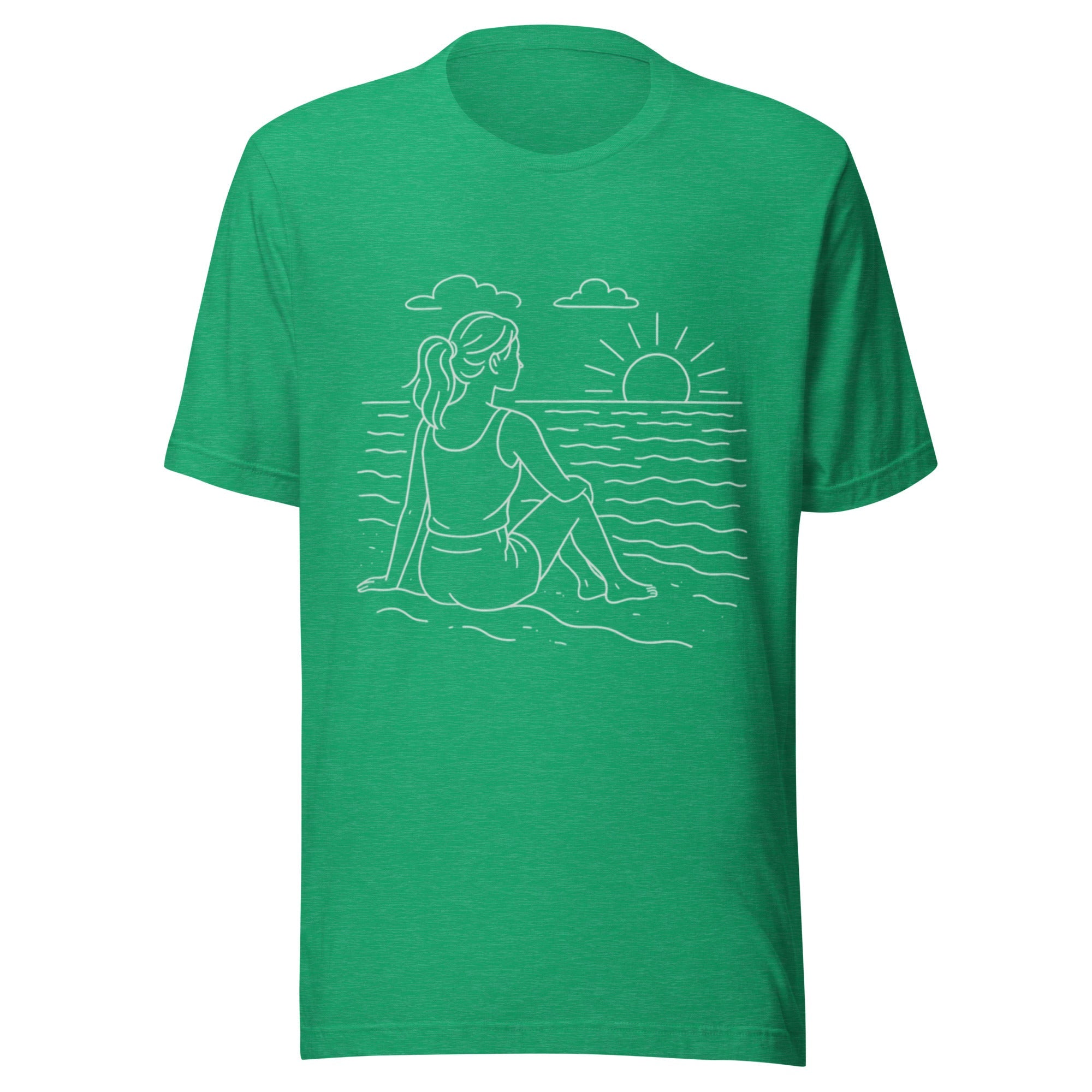 Beach Scene Unisex T-Shirt - Heather Kelly - The Elise Emporium