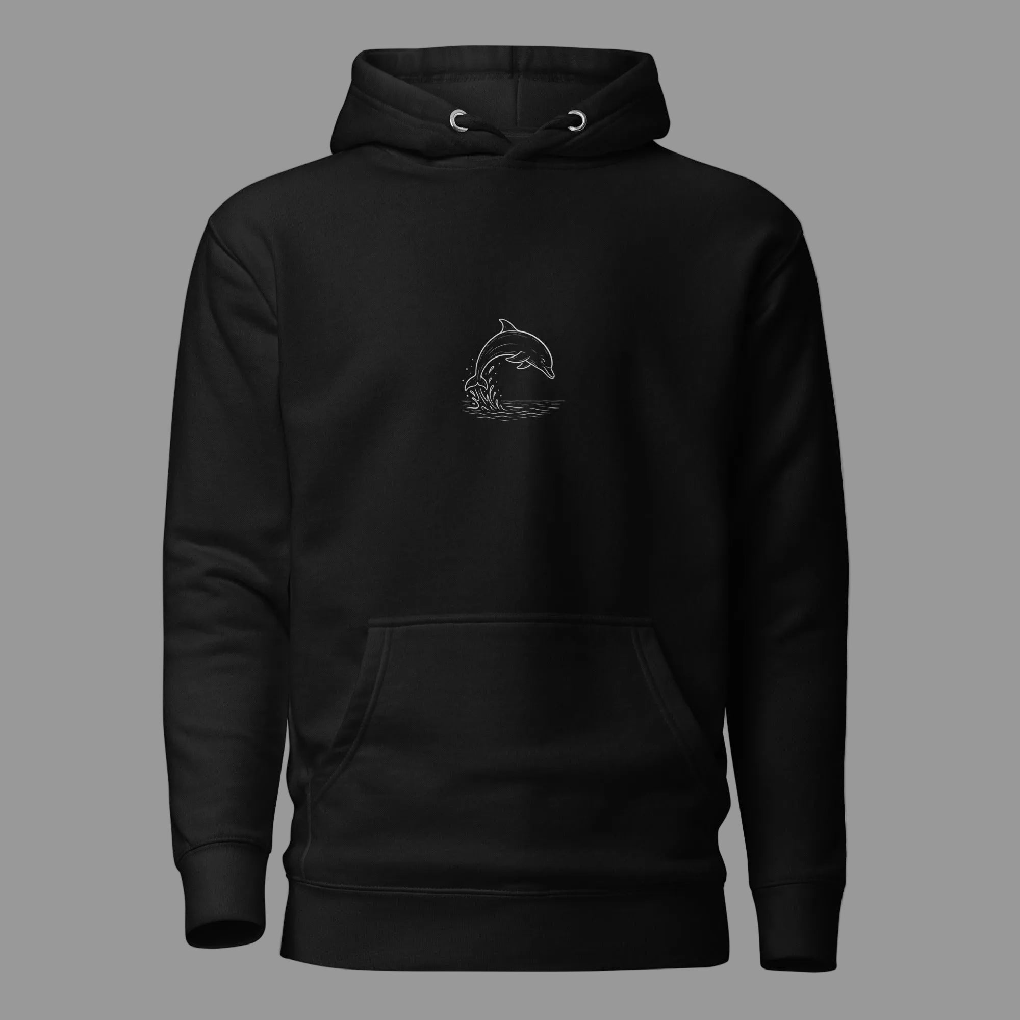 Dolphin Unisex Hoodie - Black - The Elise Emporium