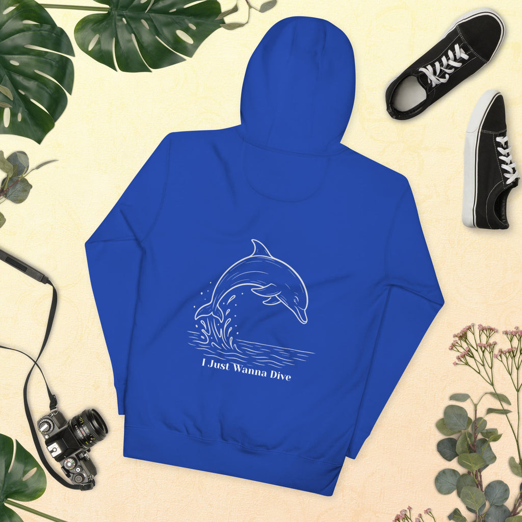 Dolphin Unisex Hoodie - Black - The Elise Emporium