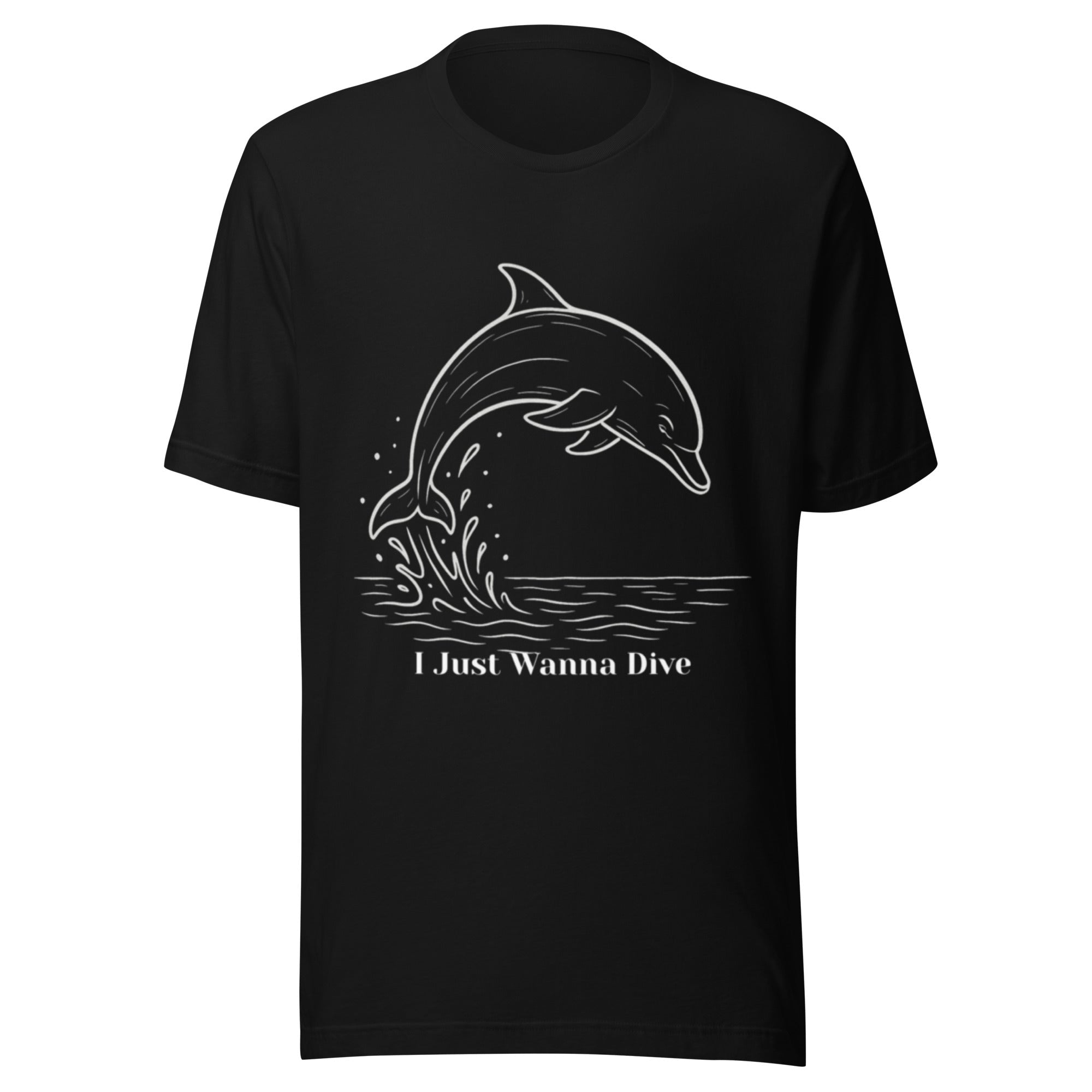 Dolphin Unisex T-Shirt - Black - The Elise Emporium