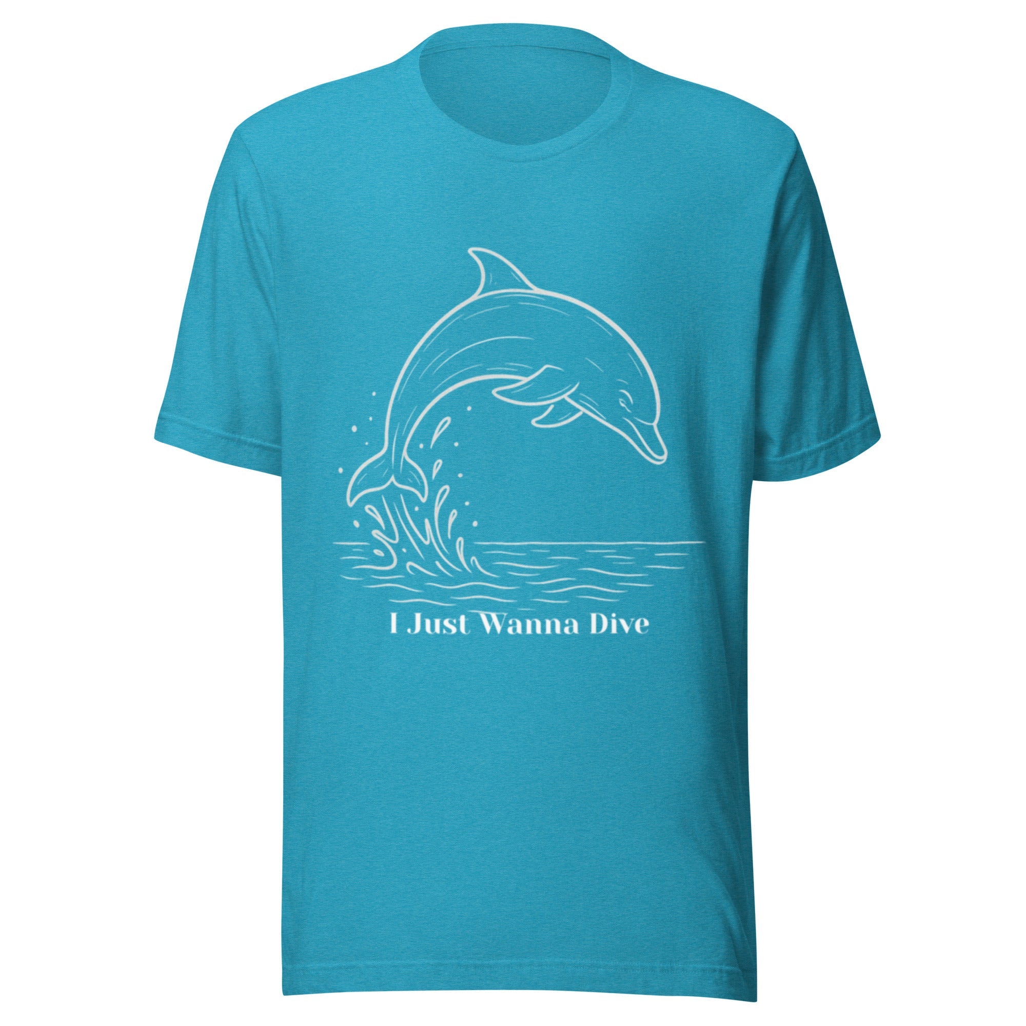 Dolphin Unisex T-Shirt - Heather Aqua - The Elise Emporium