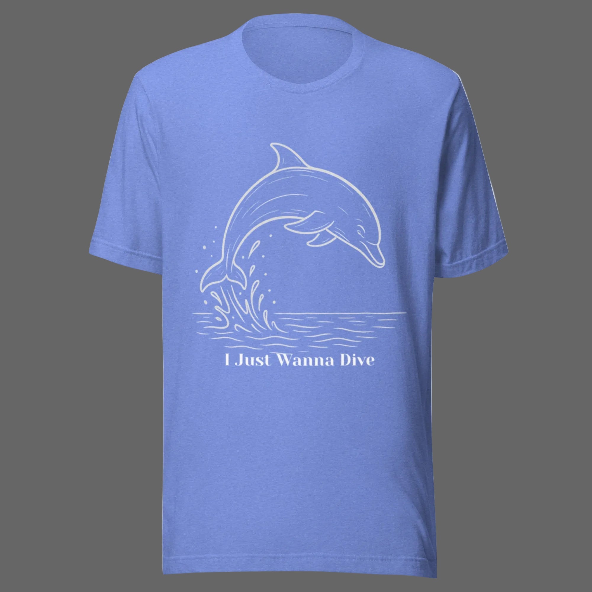 Dolphin Unisex T-Shirt - Heather Columbia Blue - The Elise Emporium