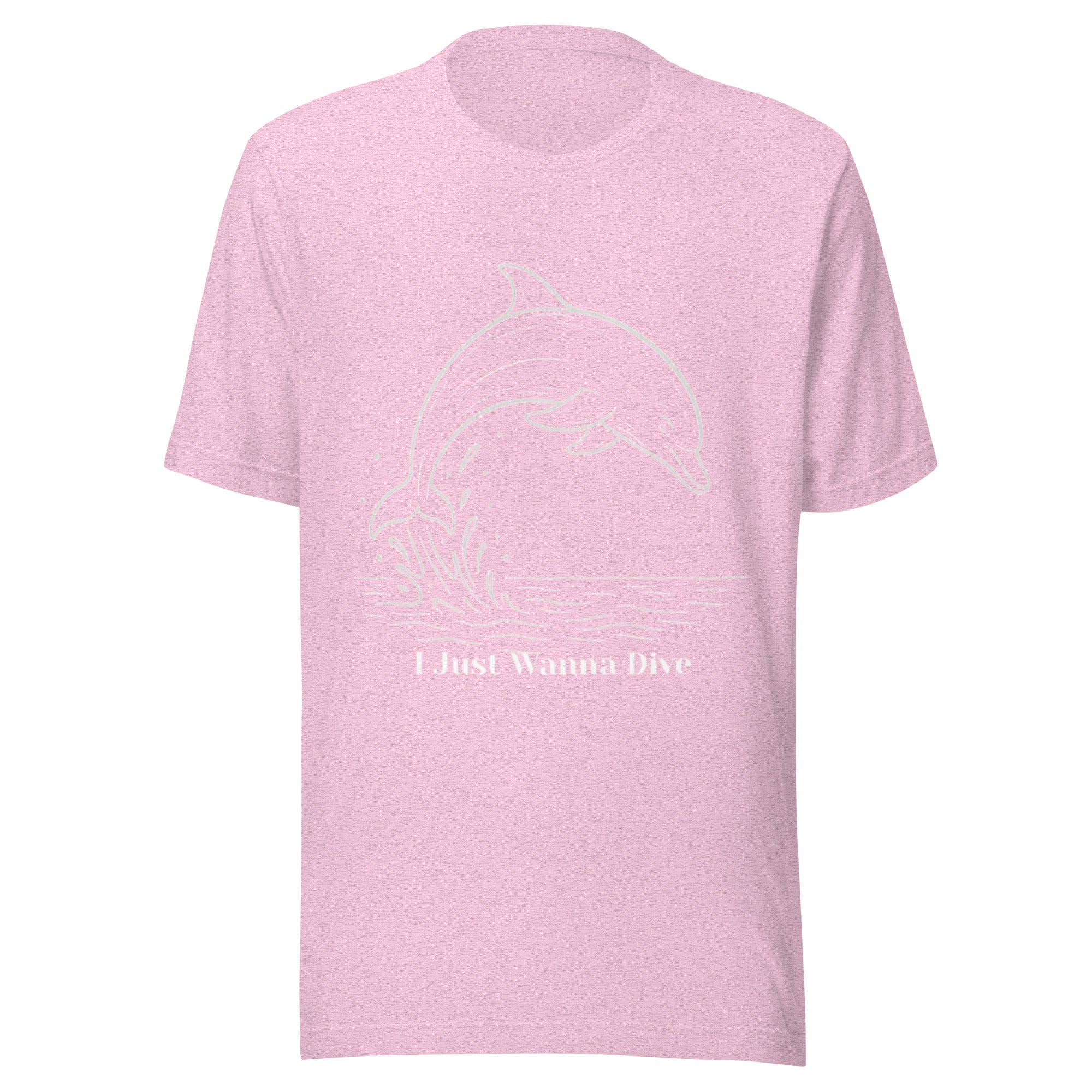 Dolphin Unisex T-Shirt - Heather Prism Lilac - The Elise Emporium