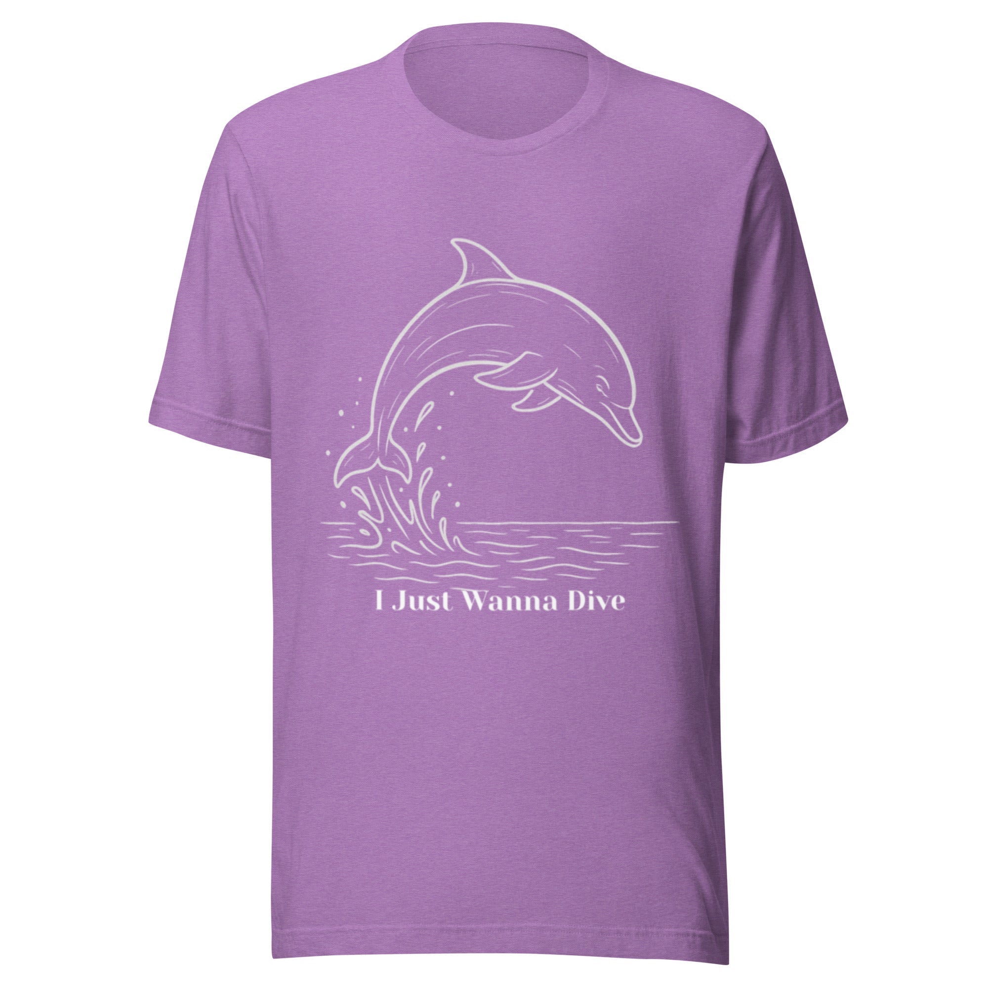 Dolphin Unisex T-Shirt - Heather Team Purple - The Elise Emporium