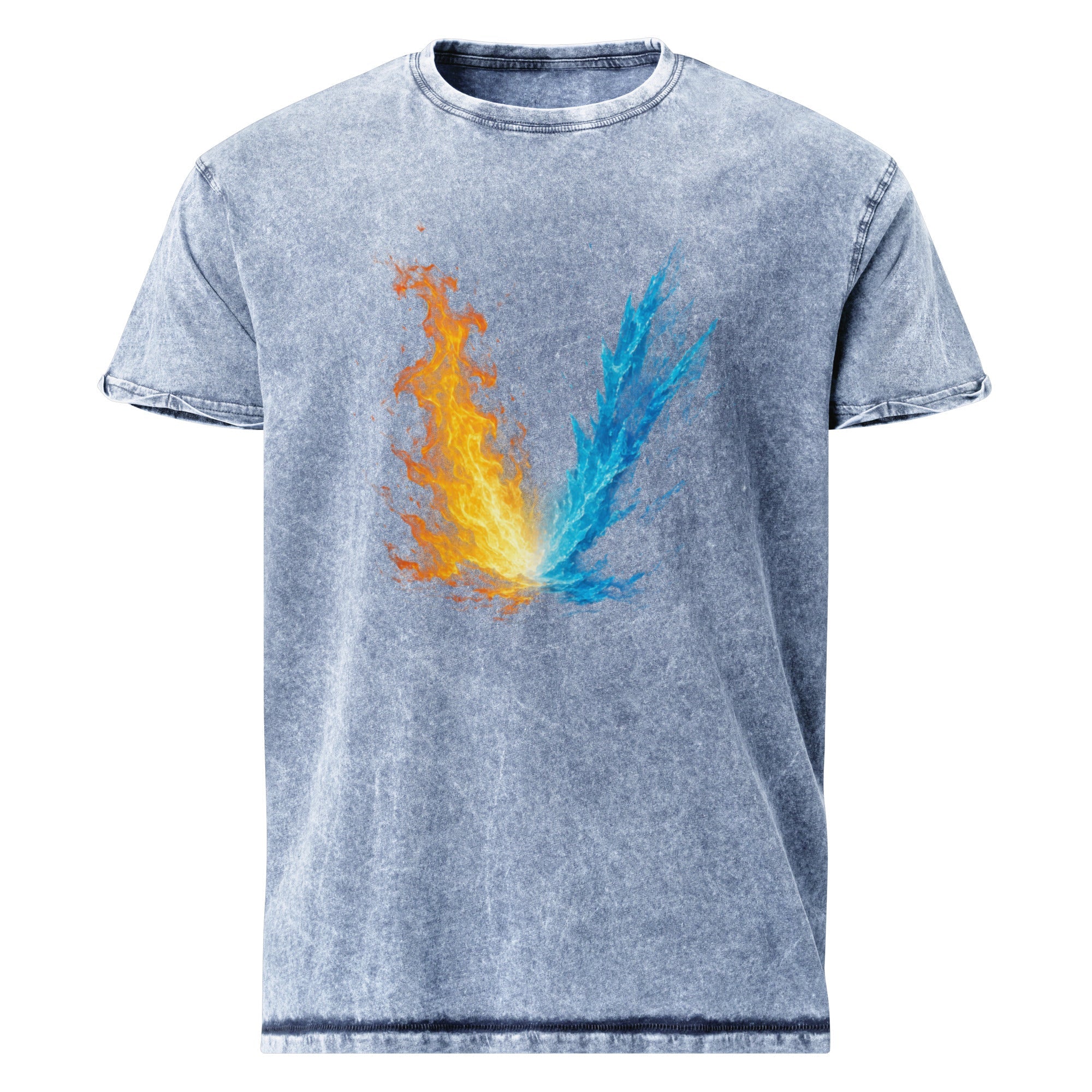 Fire & Ice Denim Style T-Shirt - Denim Blue - The Elise Emporium