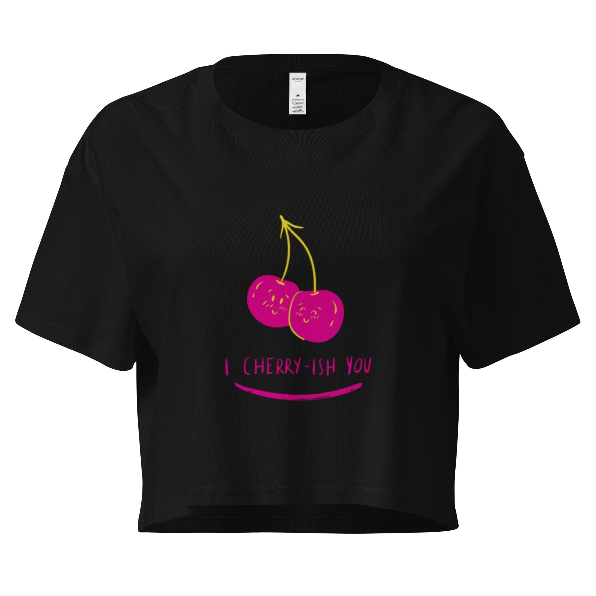 I Cherry - ish You Crop Top - Black - The Elise Emporium