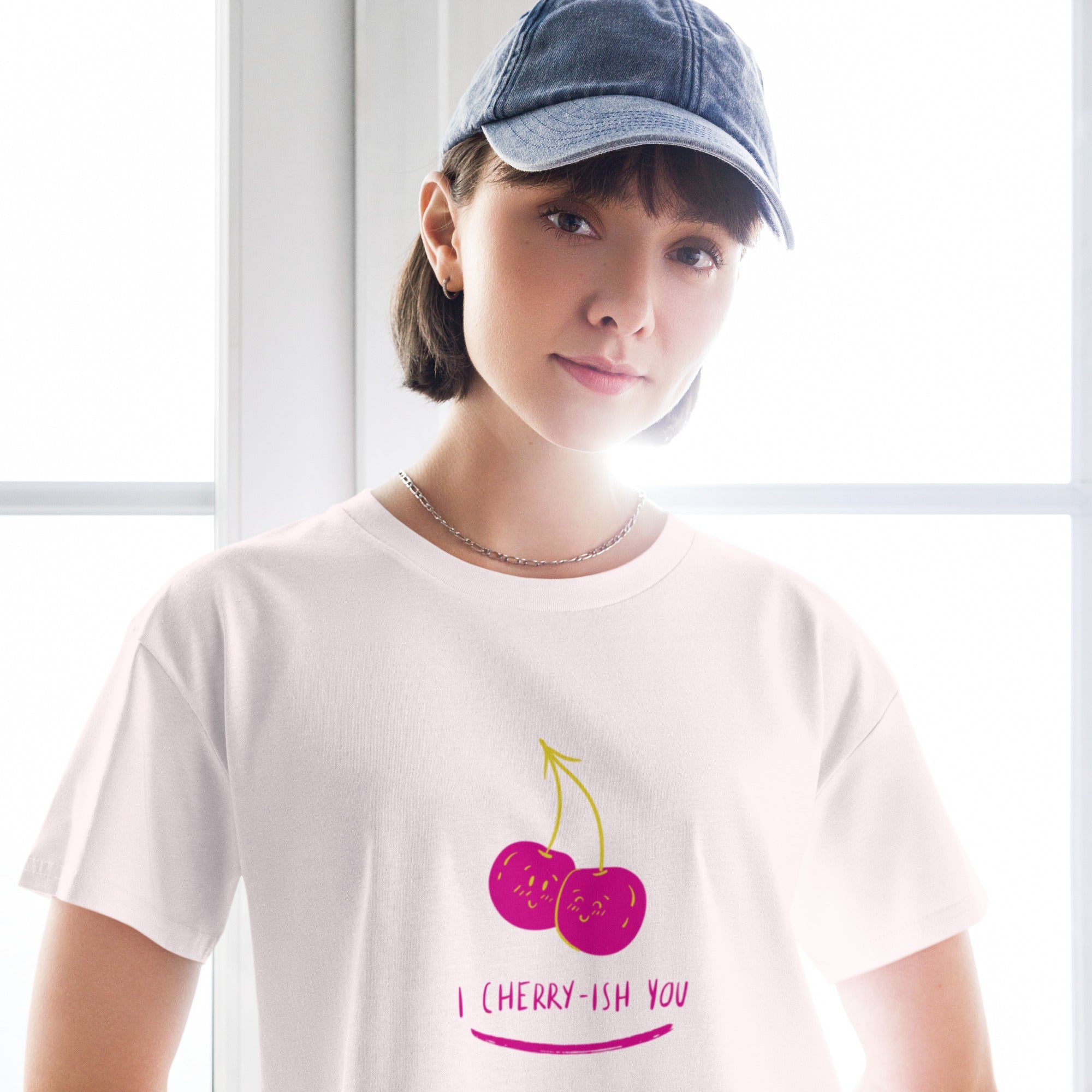I Cherry - ish You Crop Top - White - The Elise Emporium
