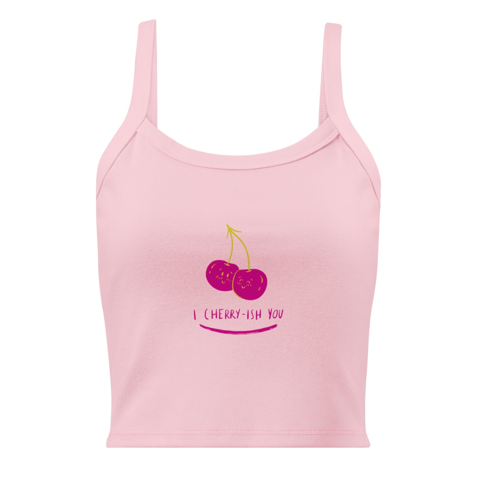 I Cherry - ish You Tank Top - Solid Pink Blend - The Elise Emporium