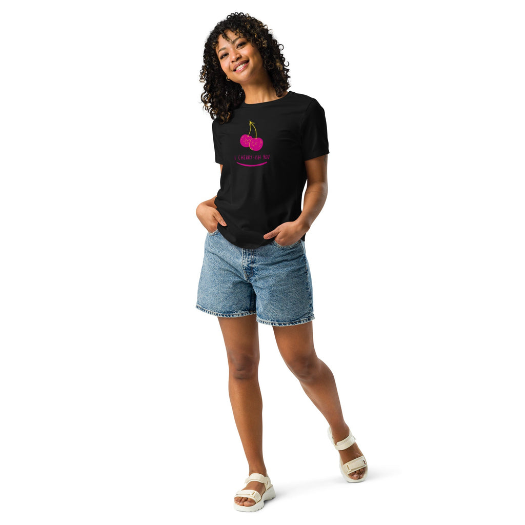 I Cherry - ish You Women's Relaxed T-Shirt - S - The Elise Emporium