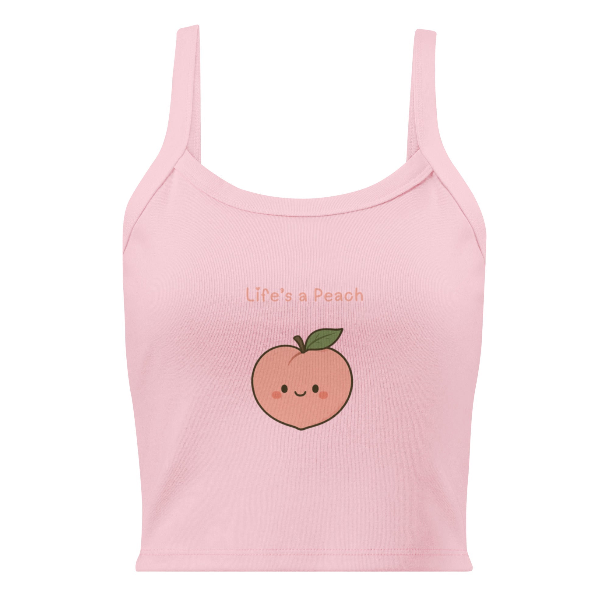 Life's a Peach Tank Top - Solid Pink Blend - The Elise Emporium