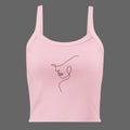Line Art Face Tank Top - Solid Pink Blend - The Elise Emporium