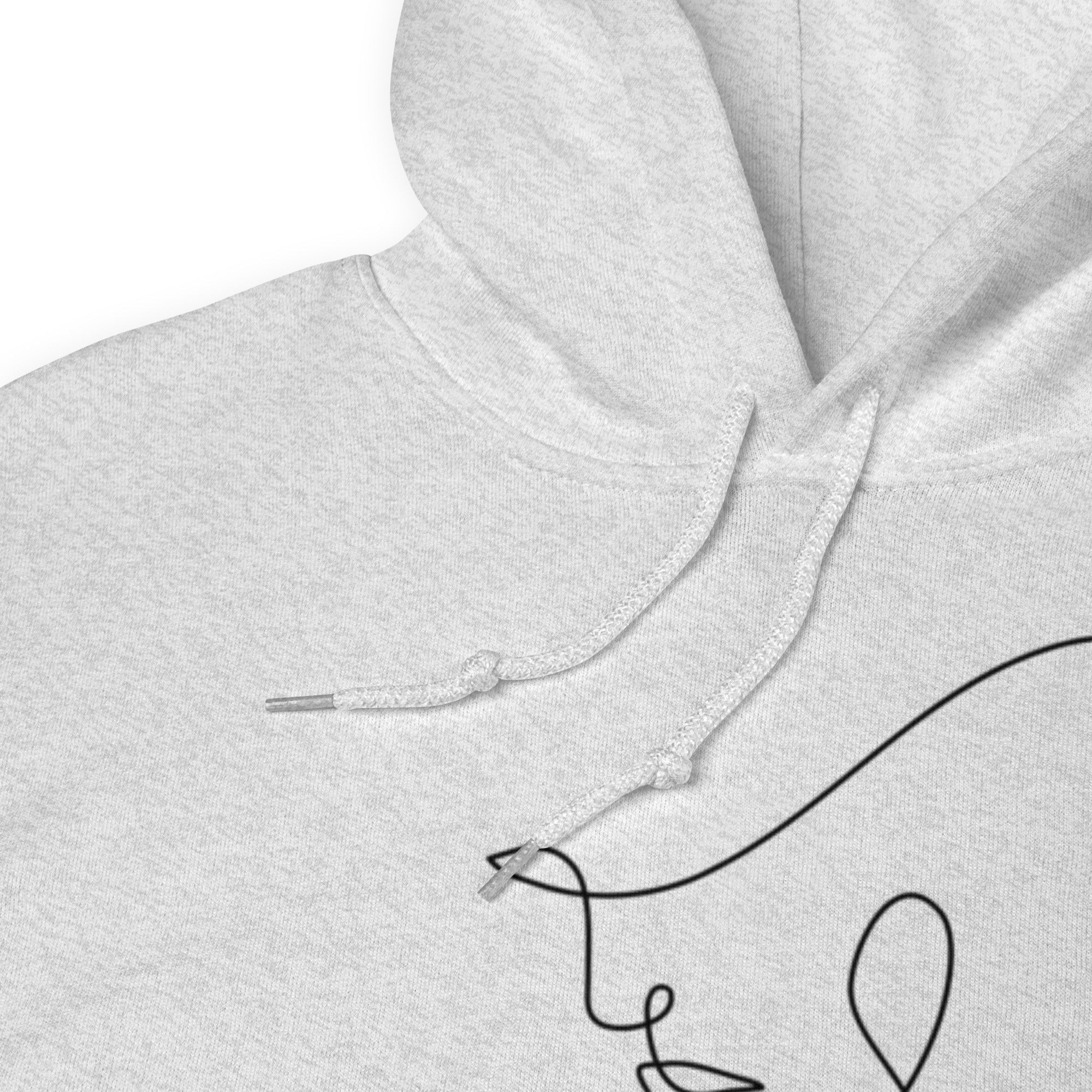 Line Art Face Unisex Hoodie - White - The Elise Emporium