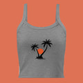 Palm Tree Tank Top - Athletic Heather - The Elise Emporium