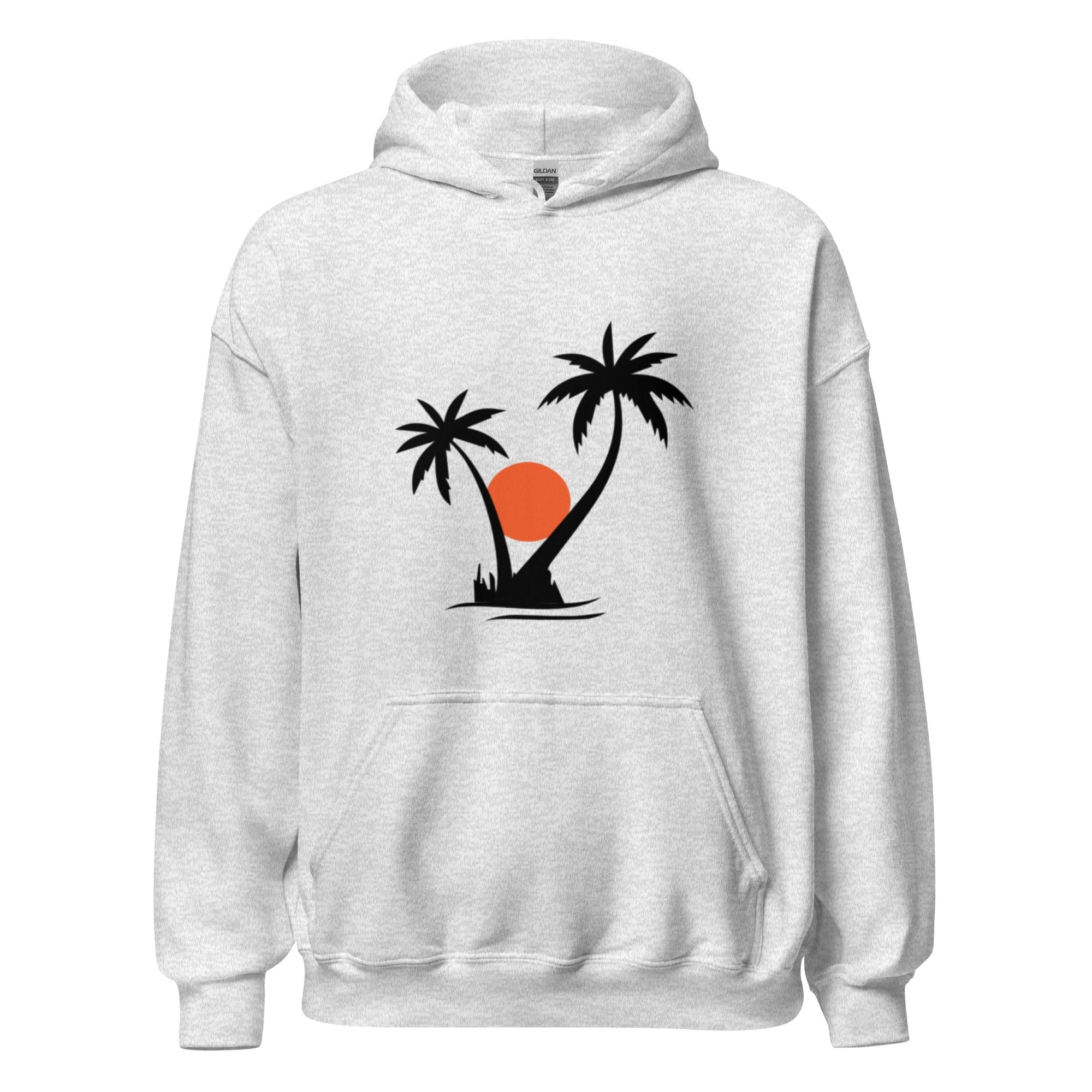 Palm Tree Unisex Hoodie - Ash - The Elise Emporium