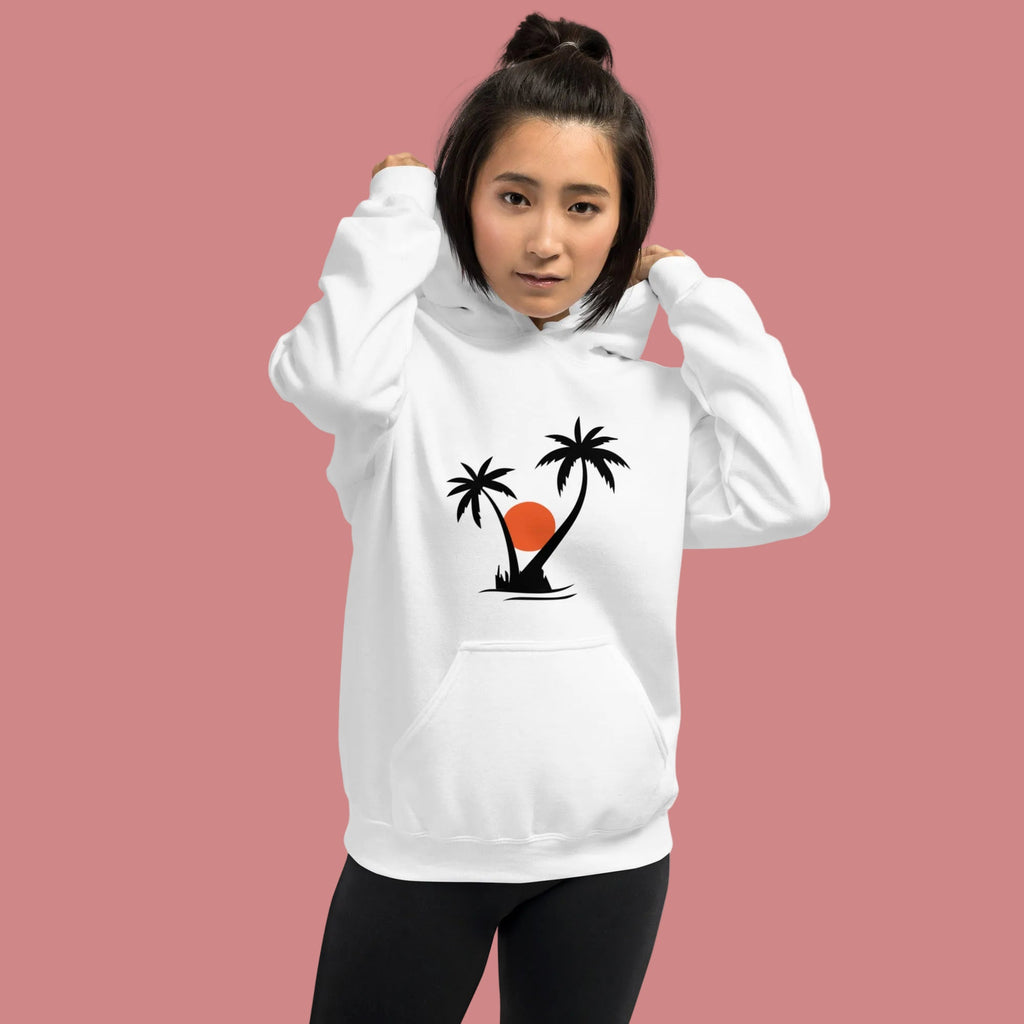Palm Tree Unisex Hoodie - Ash - The Elise Emporium