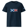 Scotland Flag & Union Jack T-Shirt | Organic Cotton - French Navy - The Elise Emporium