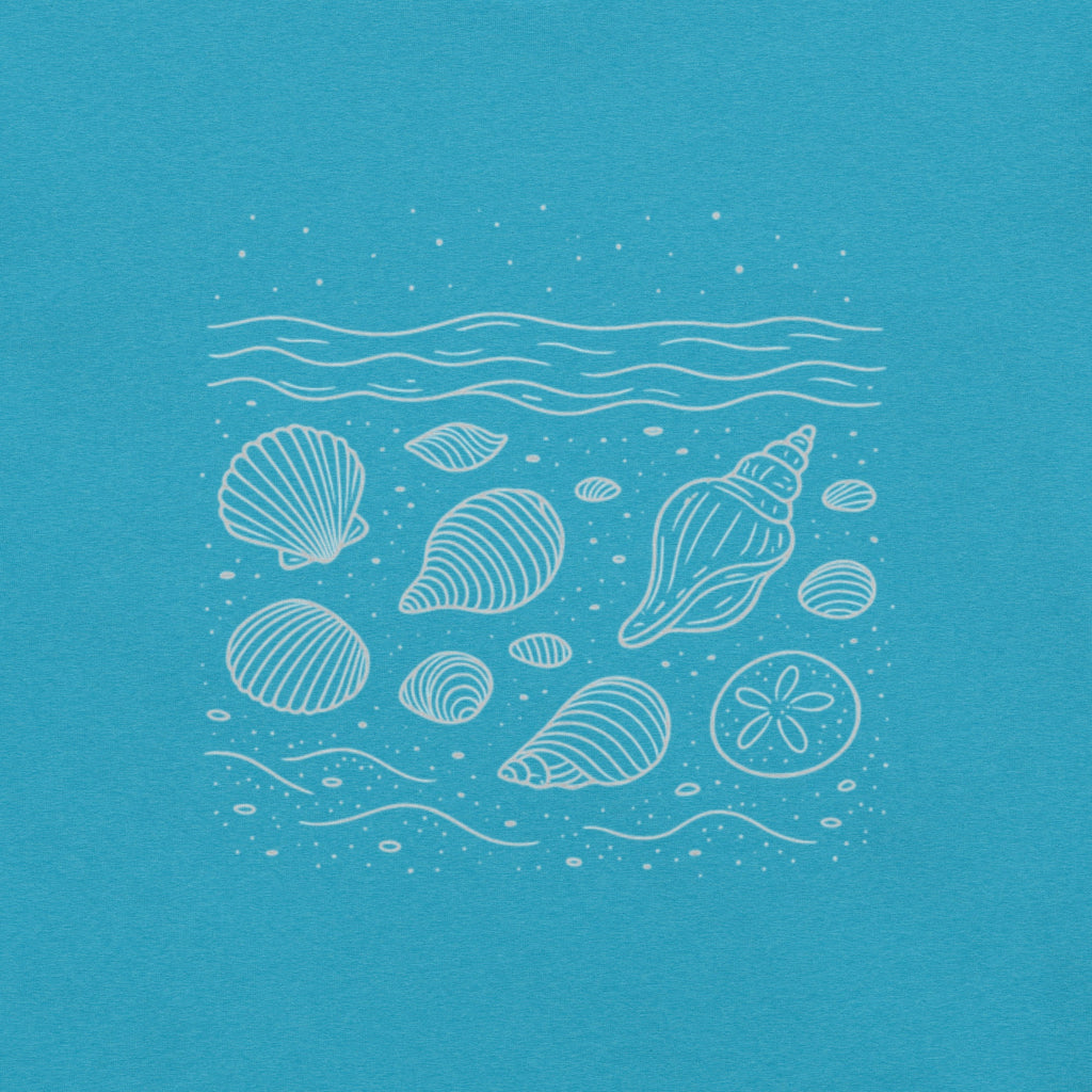 Shells Unisex T-Shirt - Heather Aqua - The Elise Emporium
