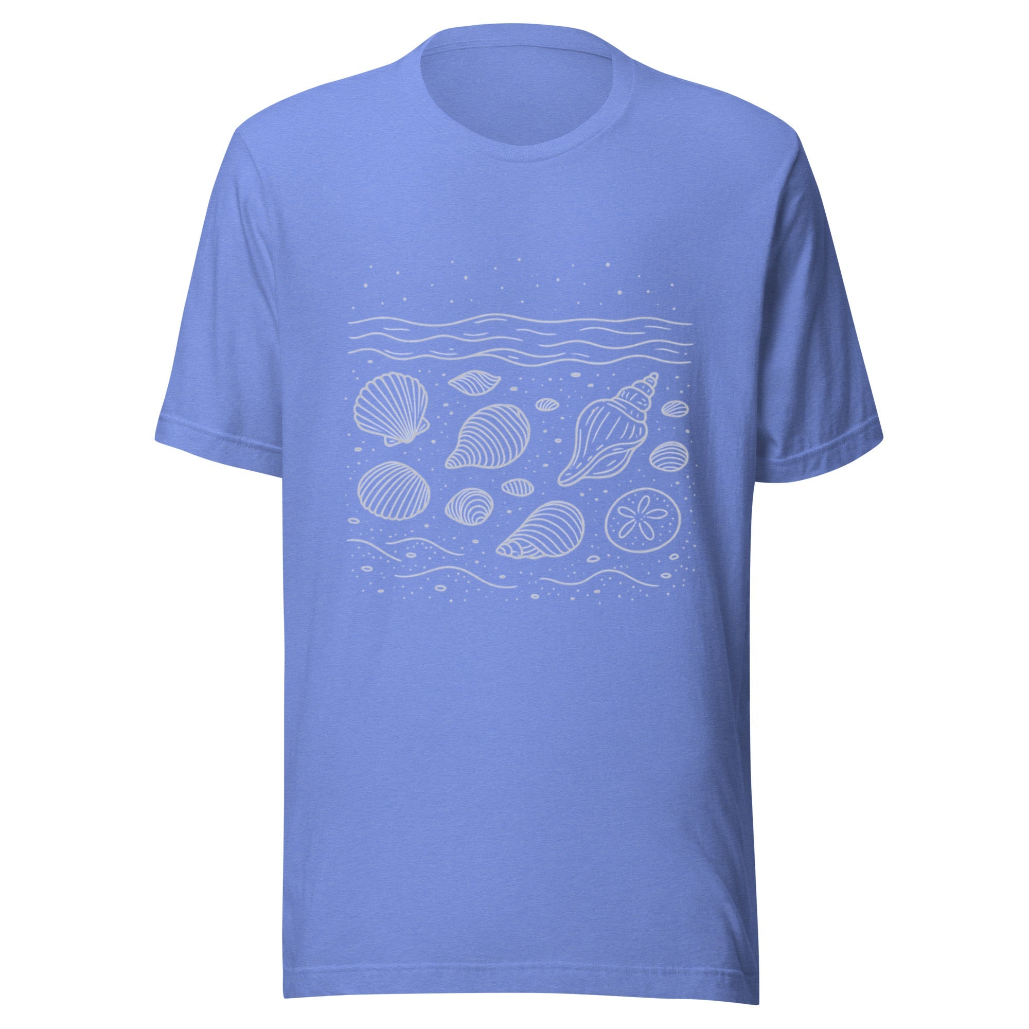 Shells Unisex T-Shirt - Heather Columbia Blue - The Elise Emporium