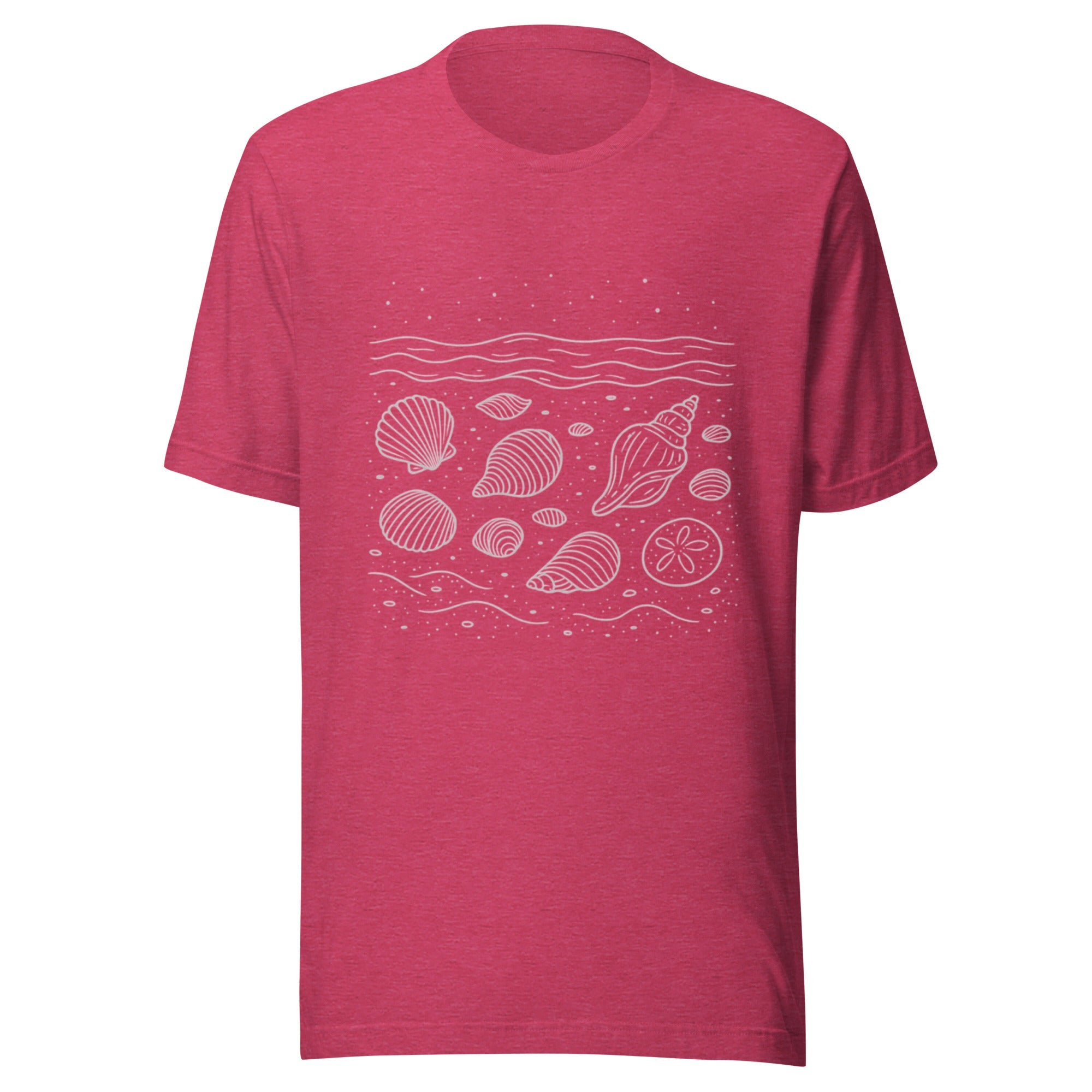Shells Unisex T-Shirt - Heather Raspberry - The Elise Emporium