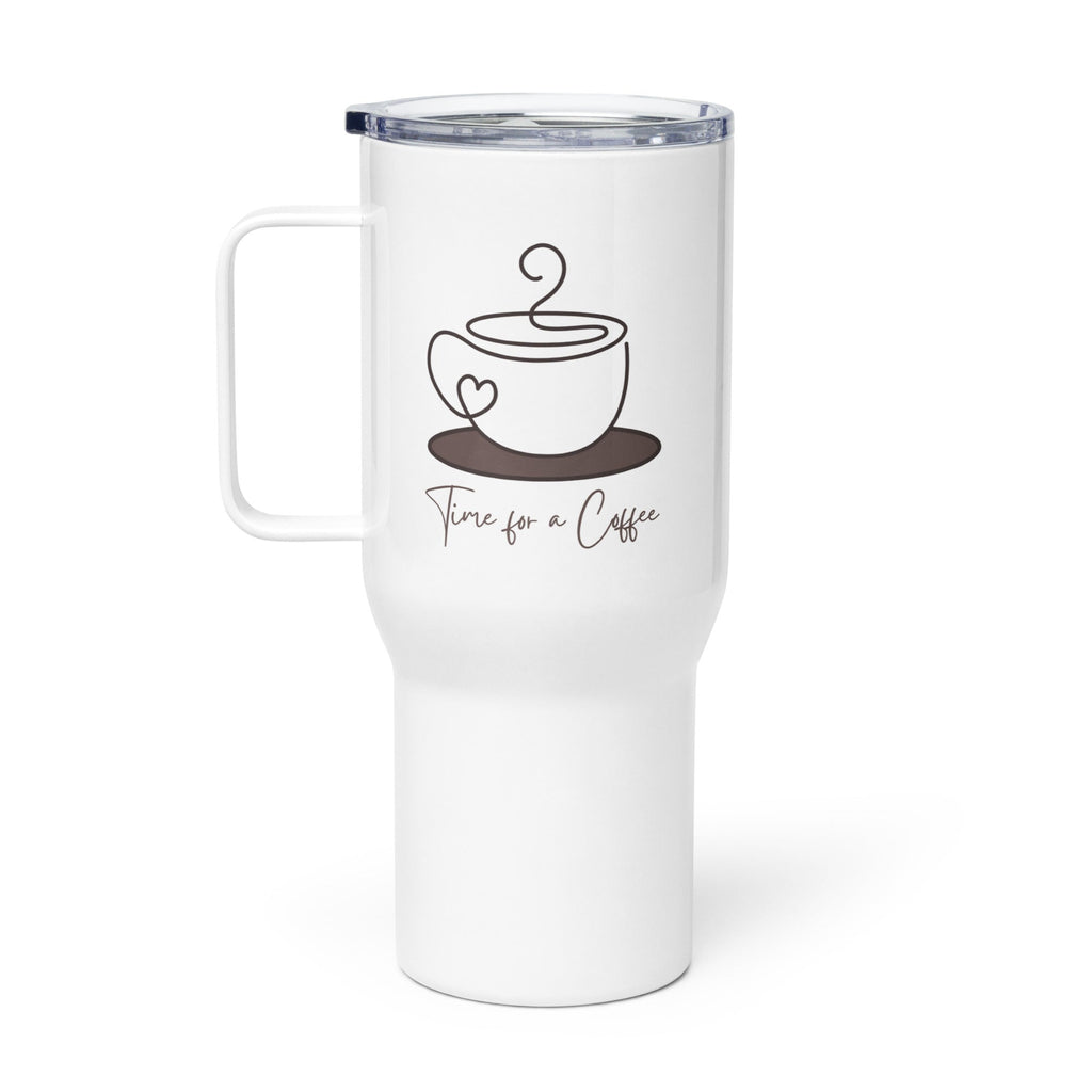 Time for a Coffee | Insulated Travel Mug with Handle - 25 oz - The Elise Emporium