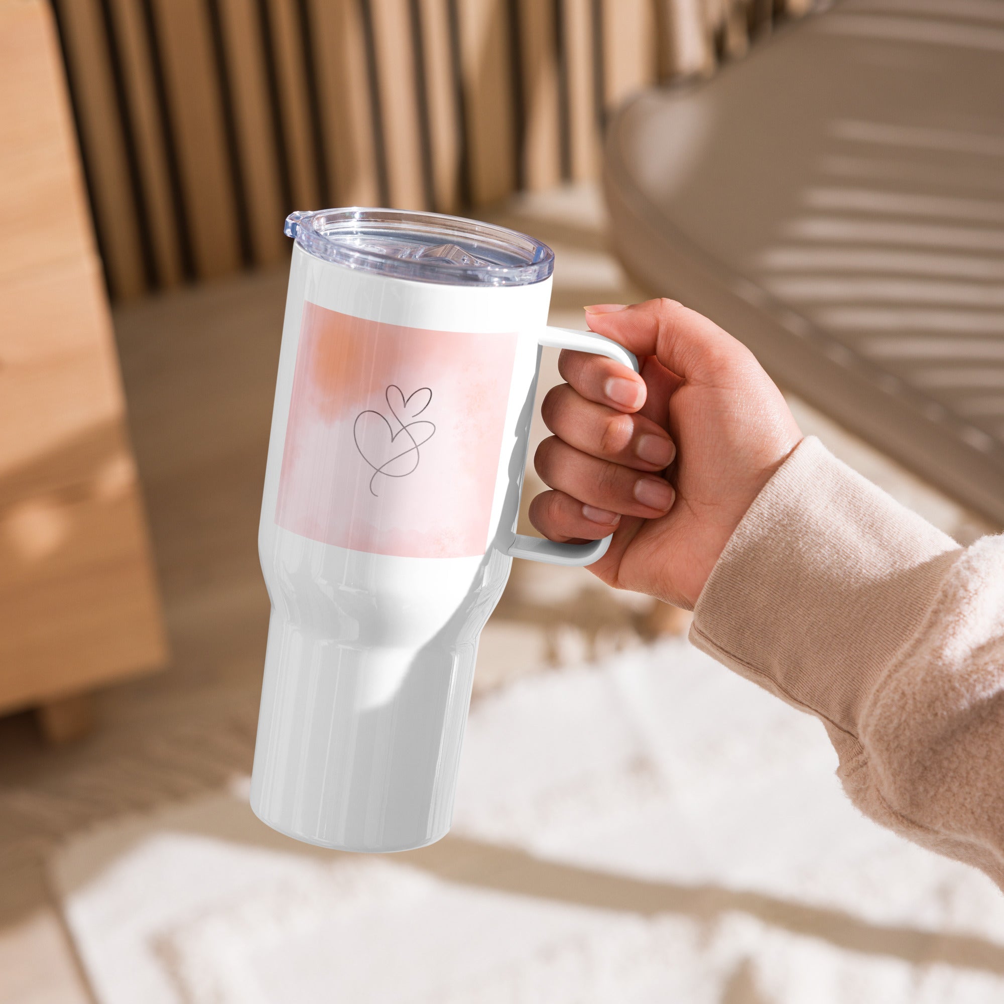 Travel mug with a handle - 25 oz - The Elise Emporium