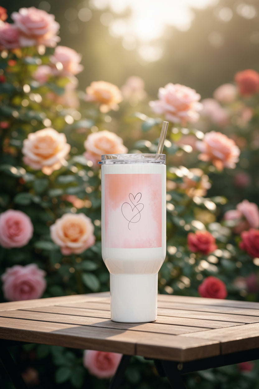 Travel mug with a handle - 40 oz - The Elise Emporium