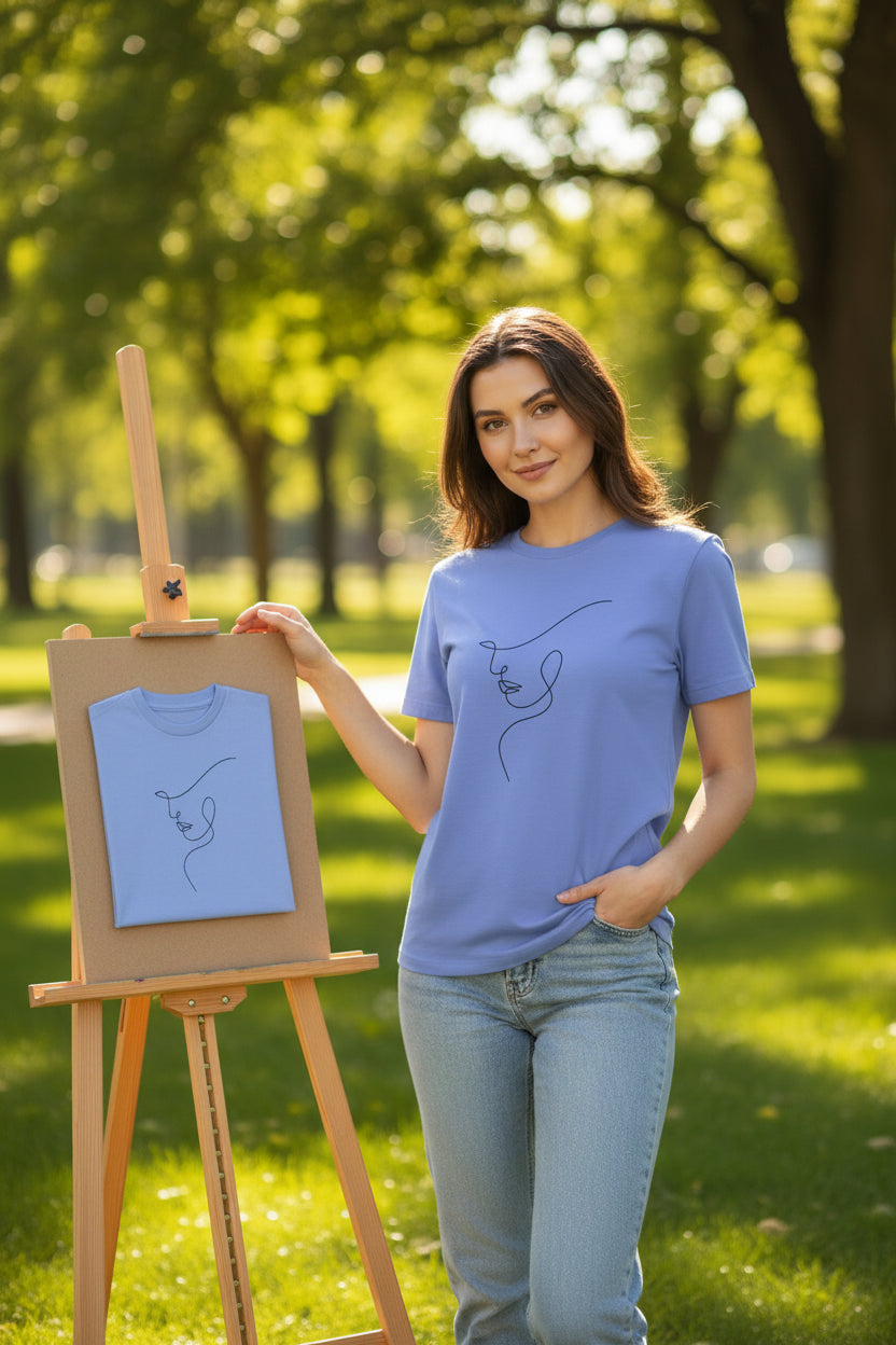 Unisex t-shirt - Heather Columbia Blue - The Elise Emporium