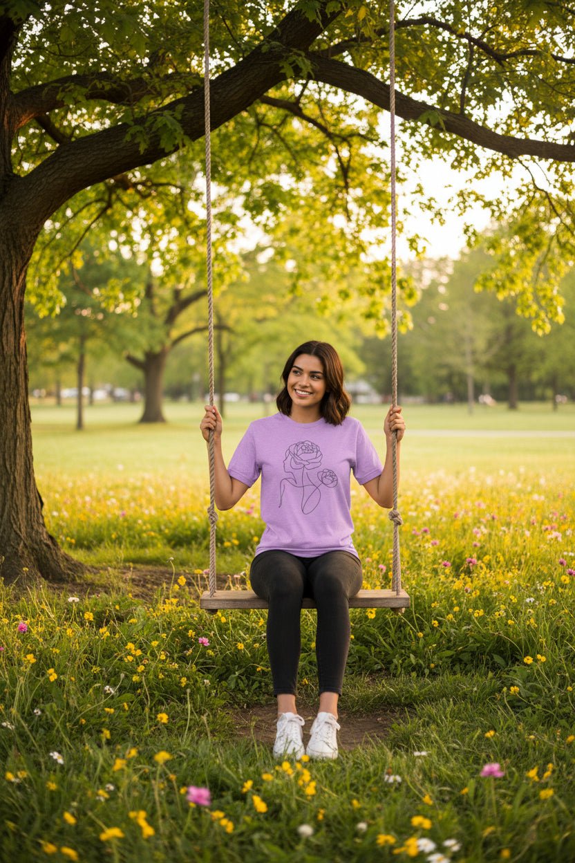 Unisex t-shirt - Heather Team Purple - The Elise Emporium