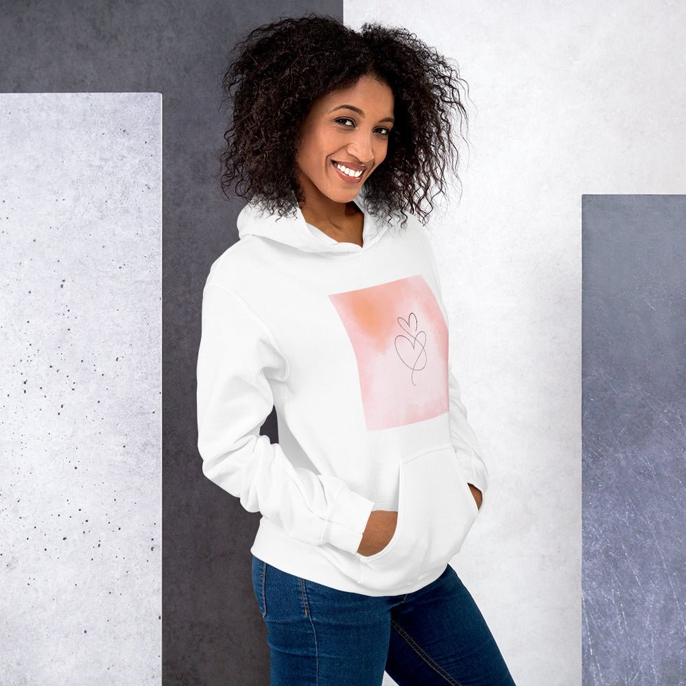 Watercolour Heart Unisex Hoodie - S - The Elise Emporium