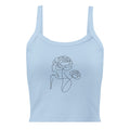 Women’s micro - rib tank top - Solid Baby Blue Blend - The Elise Emporium