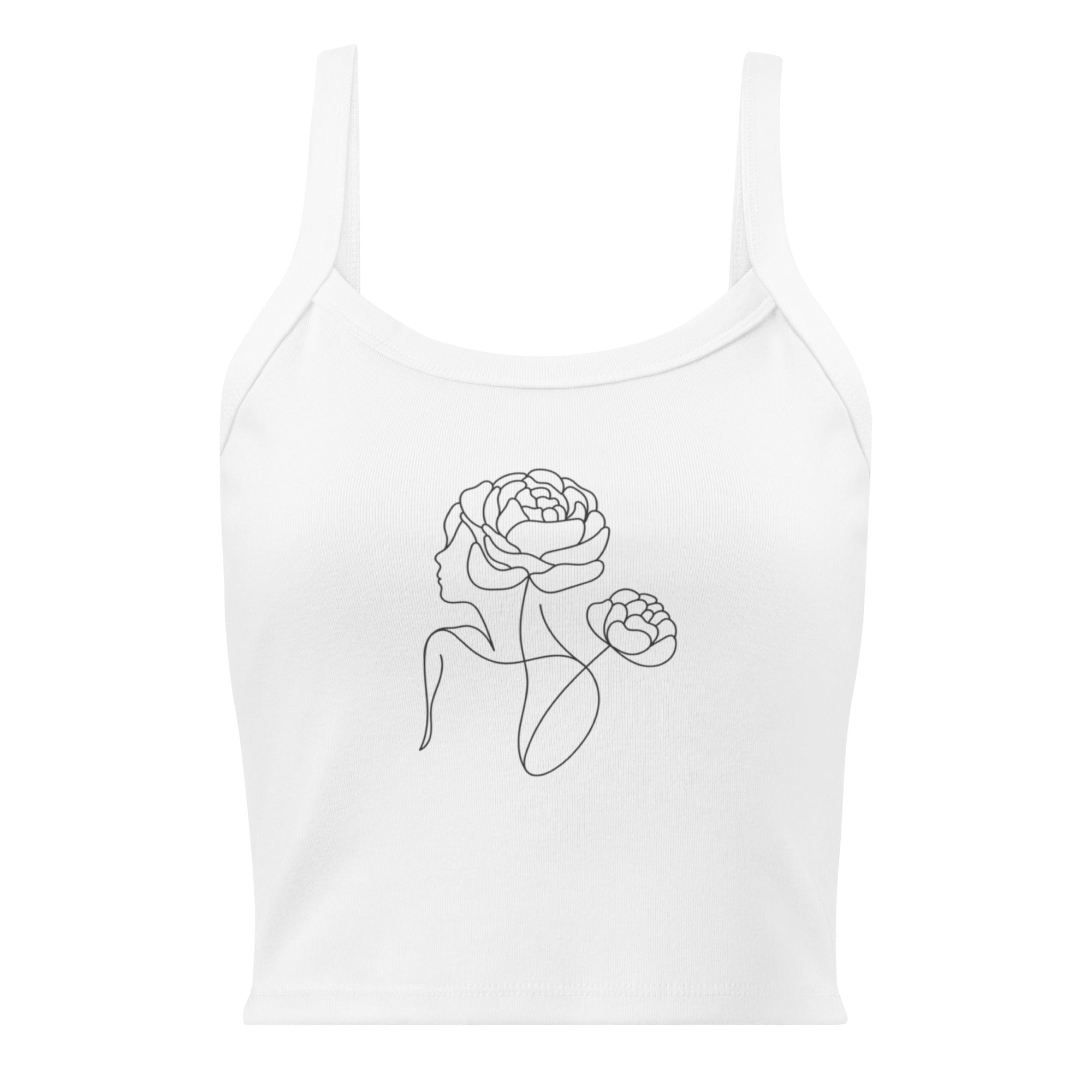 Women’s micro - rib tank top - Solid White Blend - The Elise Emporium