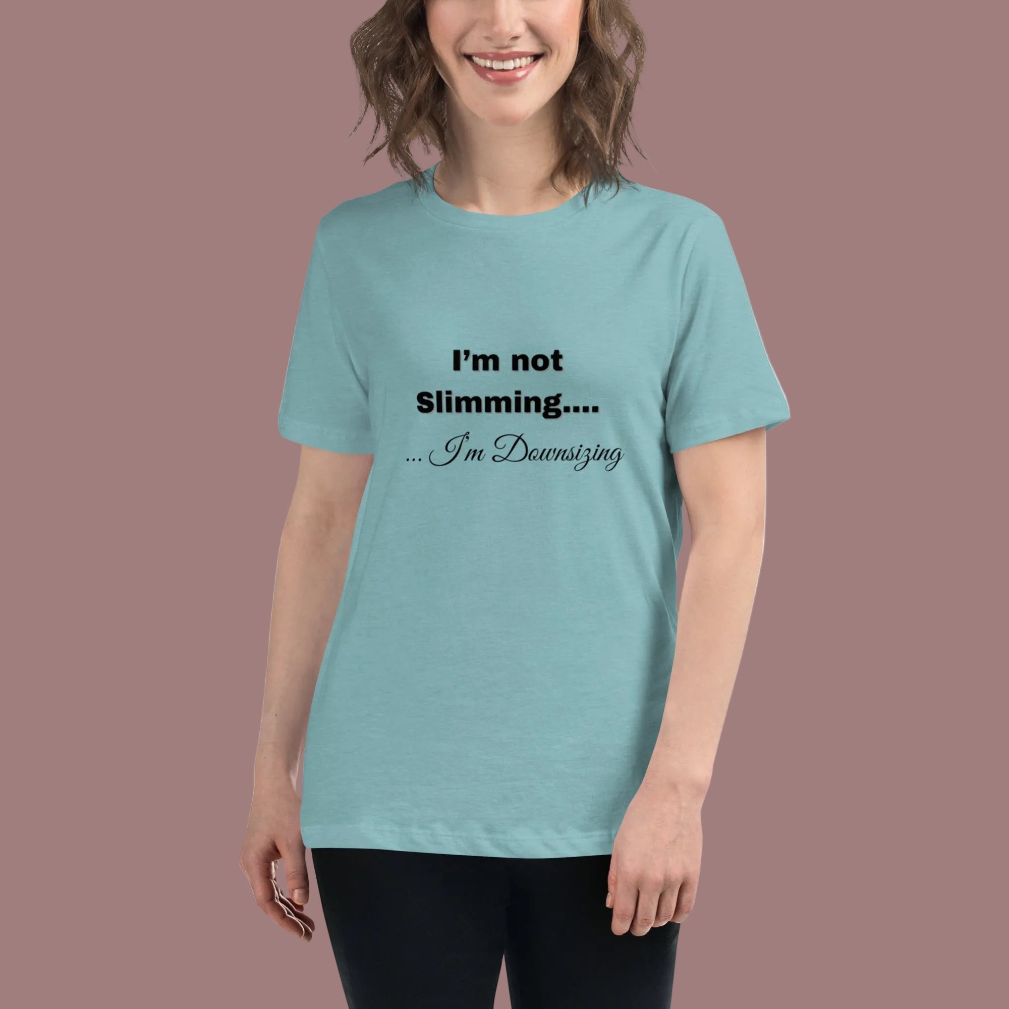 Women's Relaxed T-Shirt - Heather Blue Lagoon - The Elise Emporium