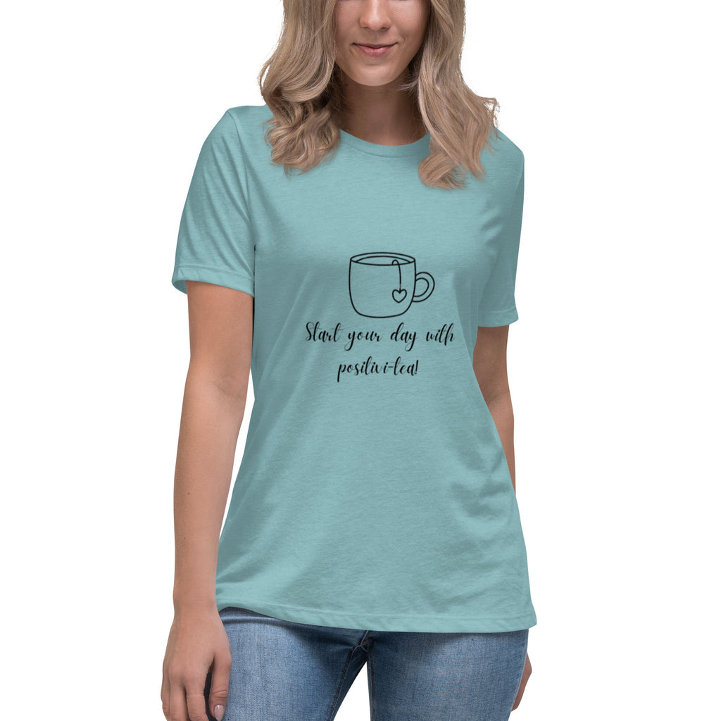 Women's Relaxed T-Shirt - Heather Blue Lagoon - The Elise Emporium