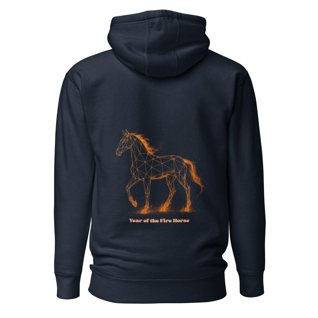 Year of the Fire Horse Unisex Hoodie - Black - The Elise Emporium