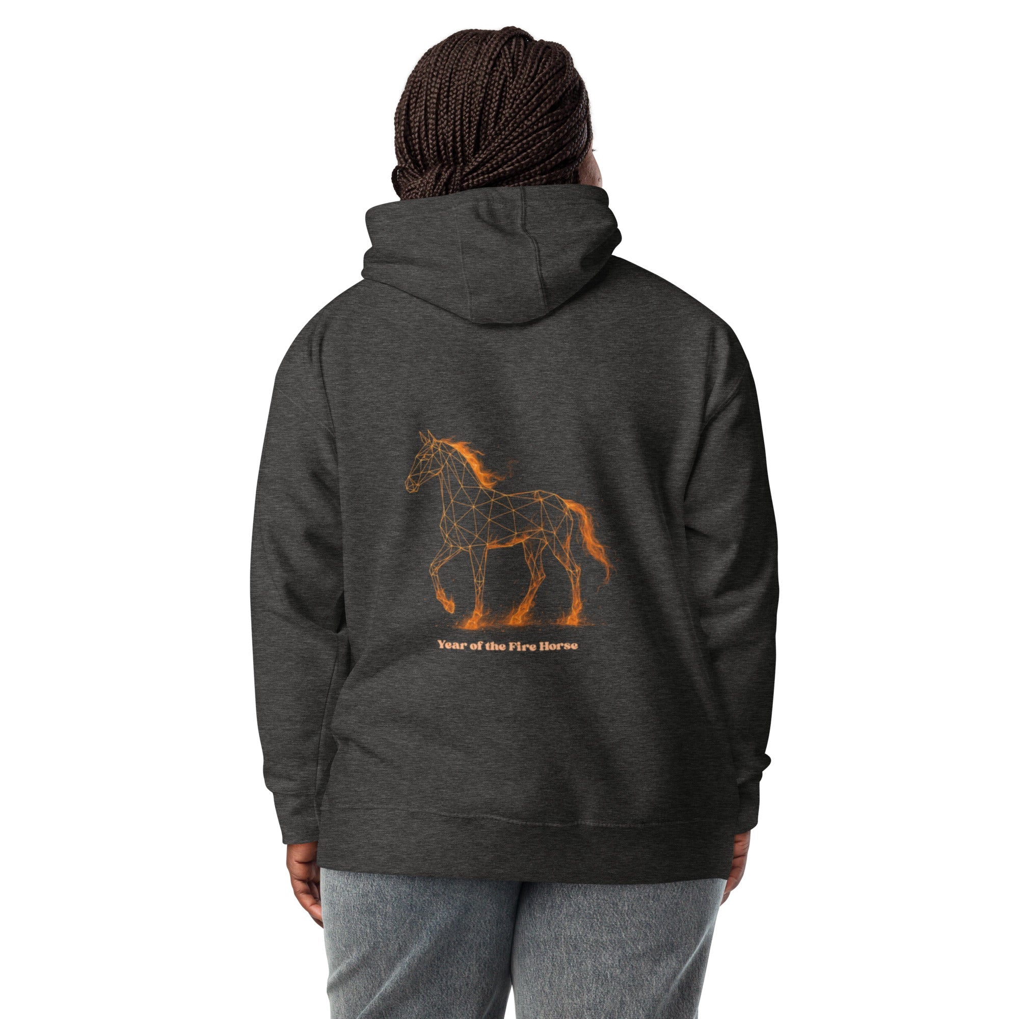 Year of the Fire Horse Unisex Hoodie - Black - The Elise Emporium