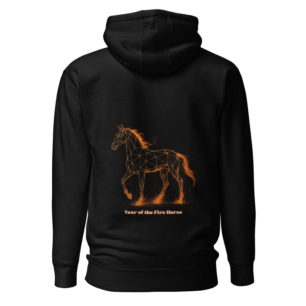 Year of the Fire Horse Unisex Hoodie - Black - The Elise Emporium