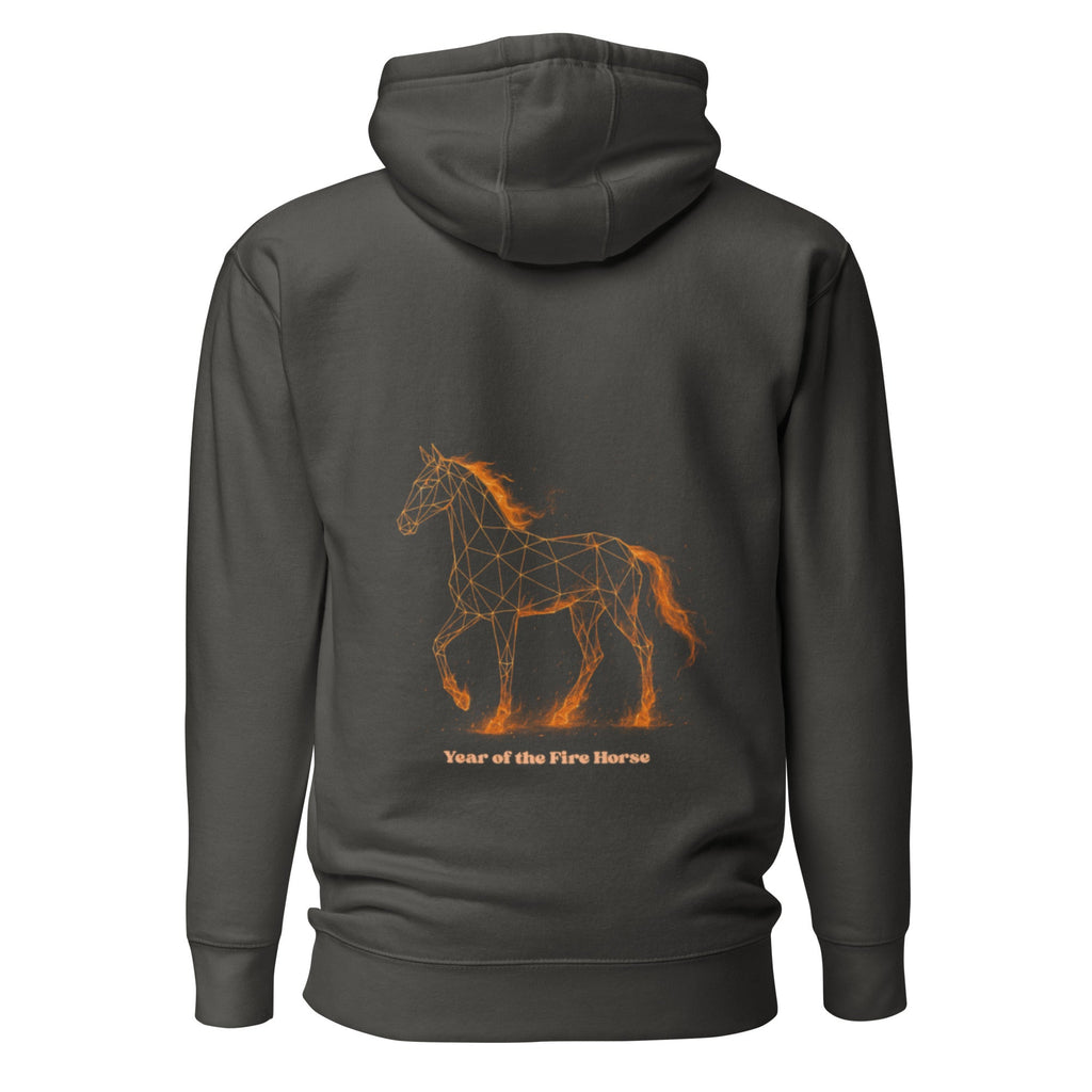 Year of the Fire Horse Unisex Hoodie - Black - The Elise Emporium