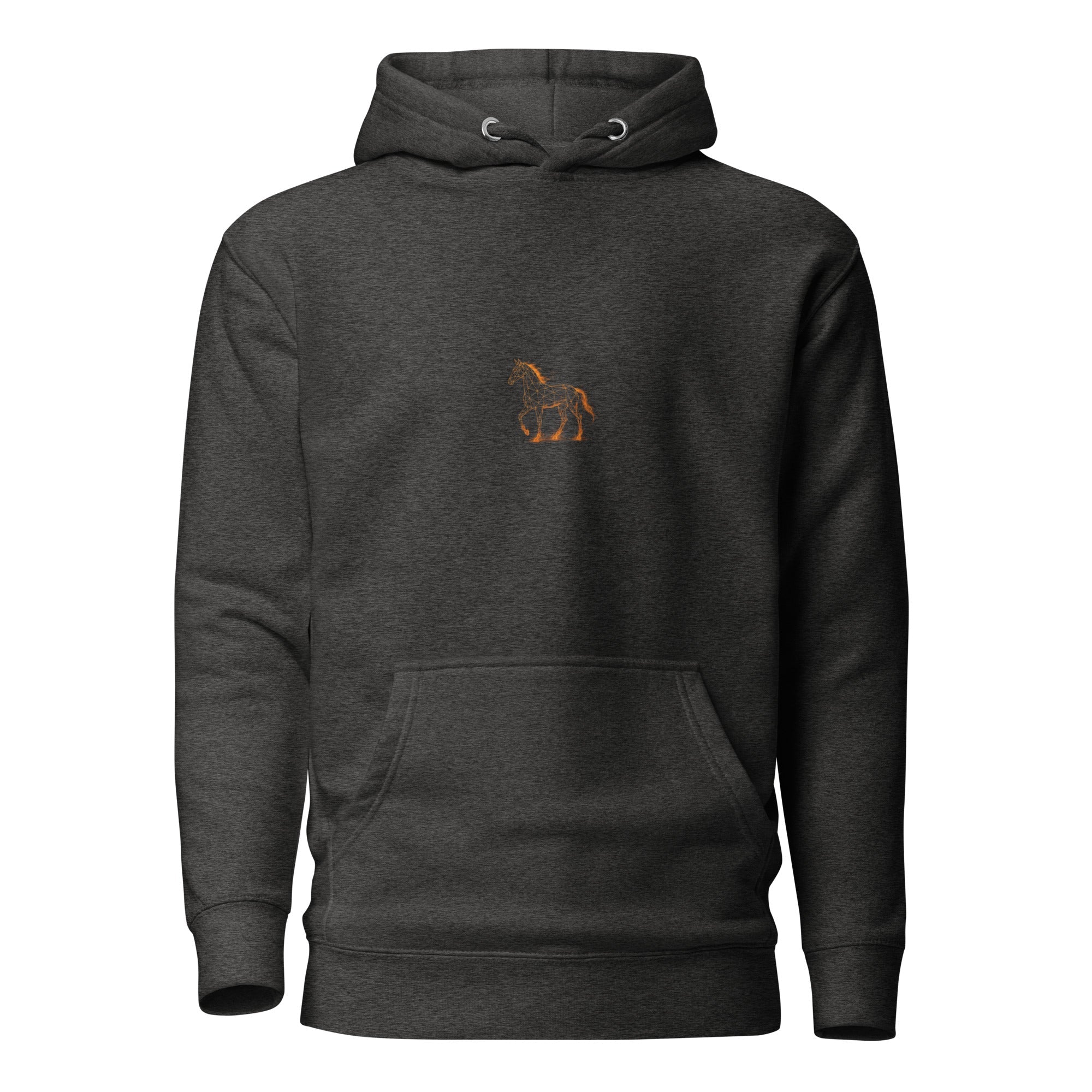 Year of the Fire Horse Unisex Hoodie - Charcoal Heather - The Elise Emporium