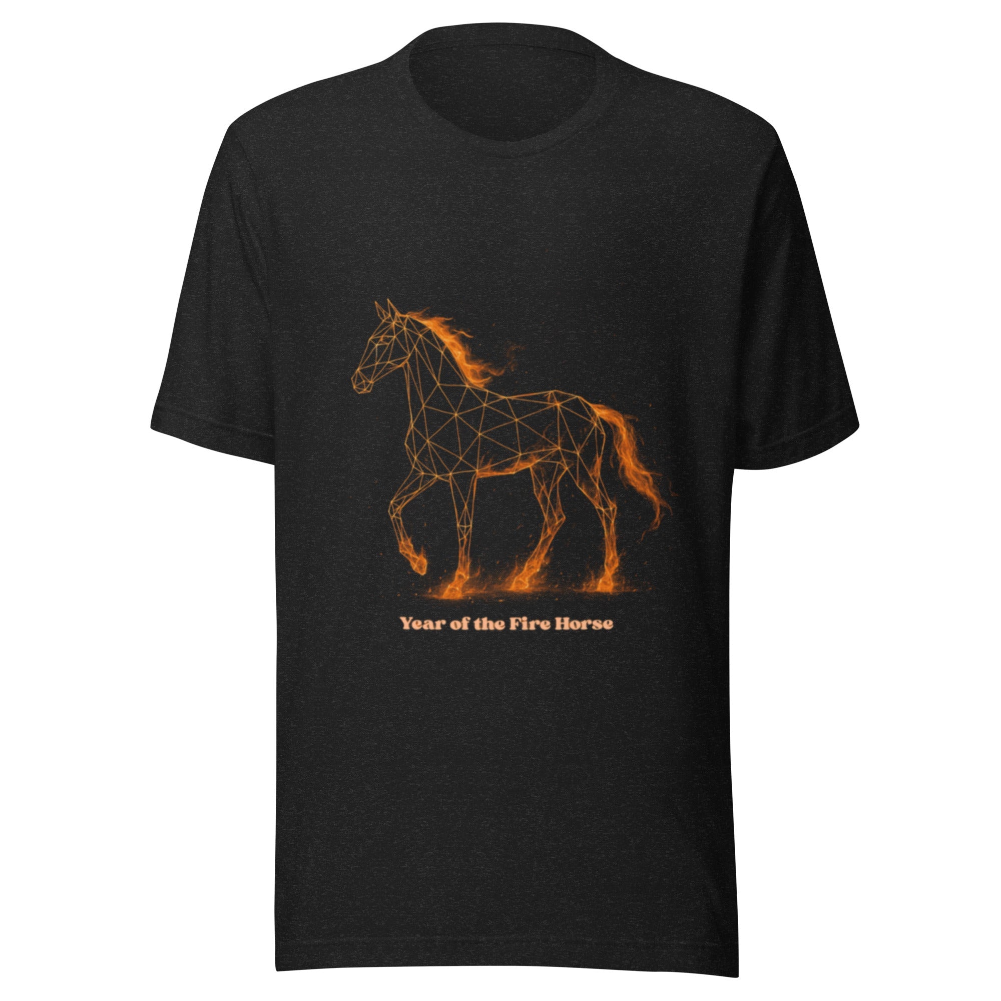 Year of the Fire Horse Unisex T-Shirt - Black Heather - The Elise Emporium