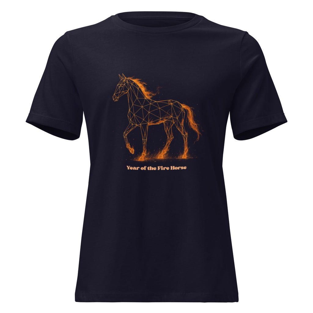Year of the Fire Horse Women's Relaxed T-Shirt — Labelled Edition - S - The Elise Emporium